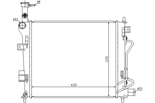 66746/NIS - РАДІАТОР ДВИГУНА NISSENS (АКПП) KIA PICANTO