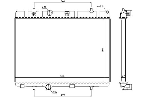 636007/NIS - Радиатор двигателя nissan citroen c2, c2 enterprise