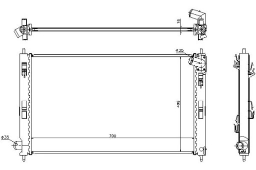 628952/ZAW - РАДІАТОР ДВИГУНА NISSENS CITROEN C4 AIRCROSS C-CR