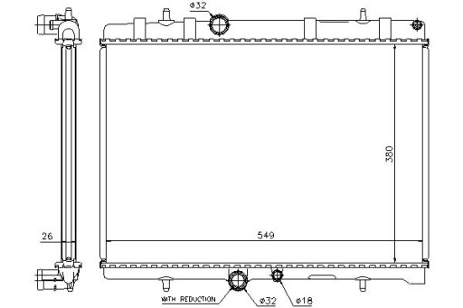 63607A (NIS) 133323 1611728280 - РАДІАТОР ДВИГУНА NISSENS CITROEN C4 AIRCROSS C5 C