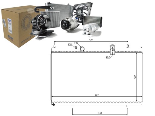 NIS61271/RS5 - РАДІАТОР ДВИГУНА NISSENS CITROEN C5 II, C5 III, C