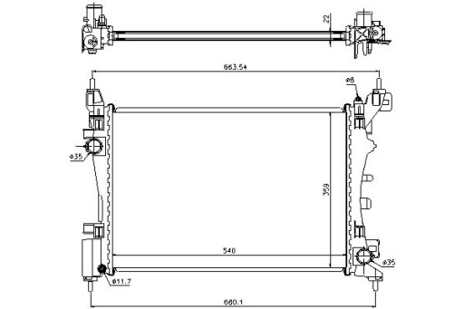 636005/NIS - Радиатор двигателя nissens citroen nemo