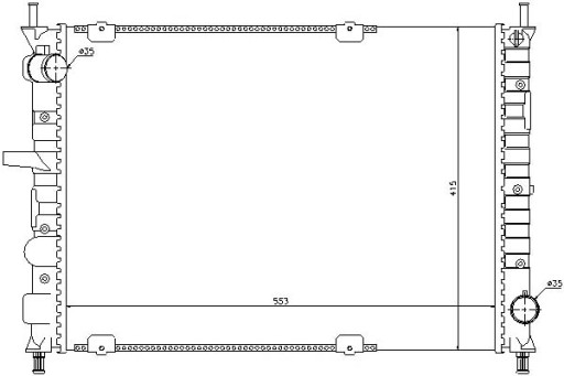 61791/NIS - Радиатор двигателя nissan fiat brava, bravo i, mar
