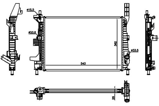 66860 1804849 - Радиатор двигателя nissens ford c-max ii focus iii