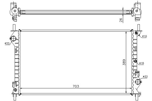 62021A FORD5745 - Радиатор двигателя nissan ford tourneo connect tra