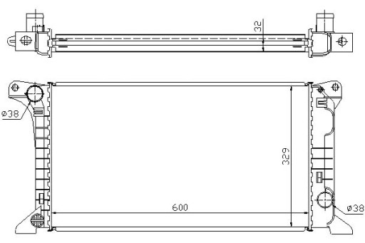 62369A 86VB8005BC - Радиатор двигателя nissan ford transit 1.6/2.0/2.5