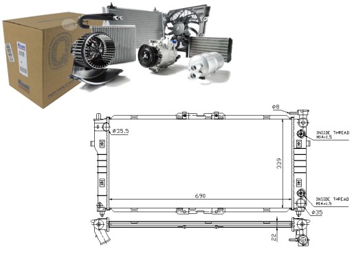 NIS62393/RS4 - Радиатор двигателя nissan fs2015200g fp5915200 fs2