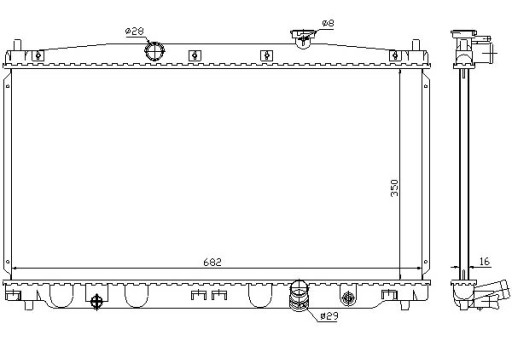 68148/NIS - РАДИАТОР ДВИГАТЕЛЯ NISSENS HONDA