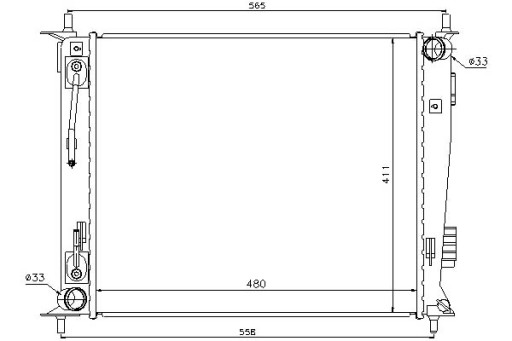 66730/NIS - Радиатор двигателя nissan kia soul 1.6/1.6d/1.6lpg