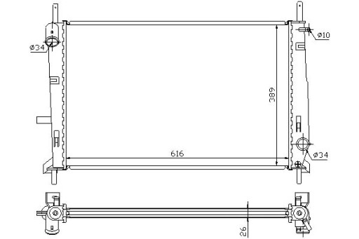 62056A/NIS - Радіатор двигуна nissens (ручна) ford cougar,