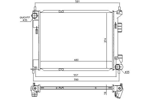 67605/NIS - Радіатор двигуна nissens (ручна) hyundai ix20