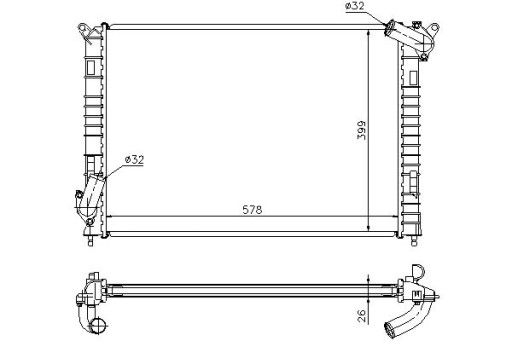 69701A/NIS - Радиатор двигателя nissens (механический) mini (r50, r5