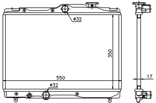 64839/NIS - РАДІАТОР ДВИГУНА NISSENS (РУК) TOYOTA COROLLA