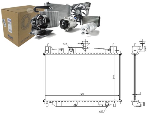 NIS68504/RS5 - Радиатор двигателя nissan mazda 2 1.3/1.3lpg/1.5 0
