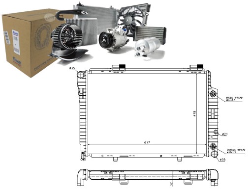 NIS62756A/RS5 - РАДІАТОР ДВИГУНА NISSENS MERCEDES C T-MODEL (S202