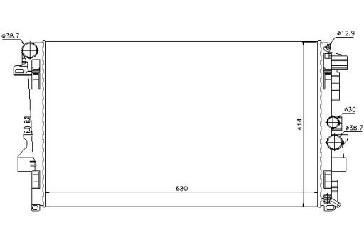 62572/NIS - РАДІАТОР ДВИГУНА NISSENS MERCEDES VIANO (W639), V