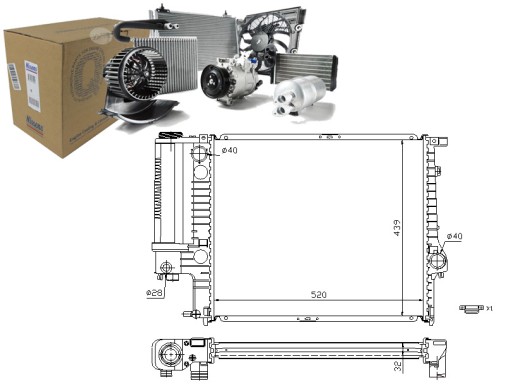 NIS60743A/RS7 - РАДИАТОР ДВИГАТЕЛЯ NISSENS NIS, 60743A