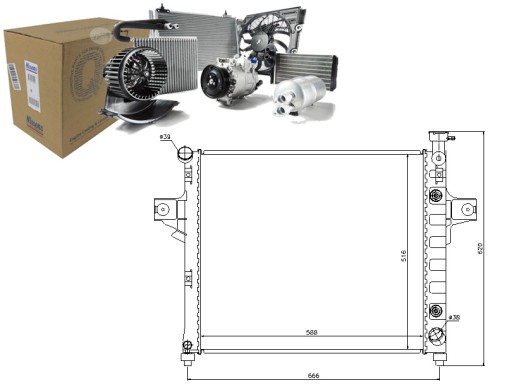 NIS61023/RS7 - РАДИАТОР ДВИГАТЕЛЯ NISSENS NIS, 61023