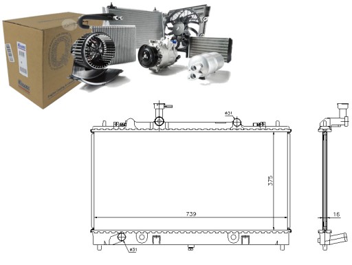 NIS62466A/RS7 - РАДІАТОР ДВИГУНА NISSENS NIS, 62466A