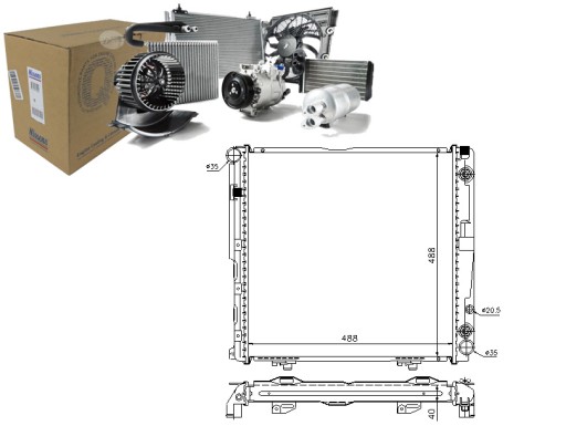 NIS62763A/RS7 - РАДИАТОР ДВИГАТЕЛЯ NISSENS NIS, 62763A