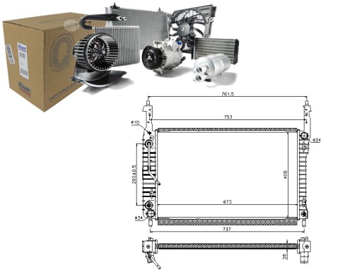 NIS63119/RS7 - РАДИАТОР ДВИГАТЕЛЯ NISSENS NIS, 63119