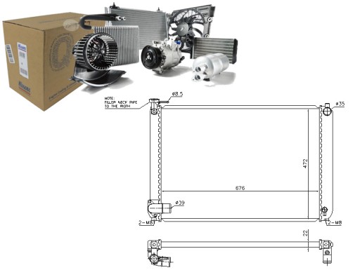 NIS646913/RS7 - РАДІАТОР ДВИГУНА NISSENS NIS, 646913