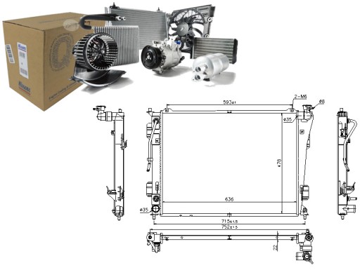 NIS675012/RS7 - РАДИАТОР ДВИГАТЕЛЯ NISSENS NIS, 675012