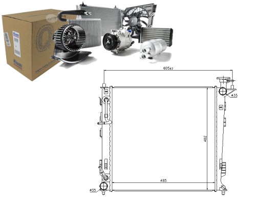 NIS67516/RS7 - РАДИАТОР ДВИГАТЕЛЯ NISSENS NIS, 67516