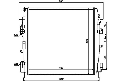 63762/NIS - Радіатор двигуна nissens nissan kubistar