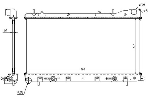 67707A/NIS - Радіатор двигуна nissens subaru forester 2.0 06.9