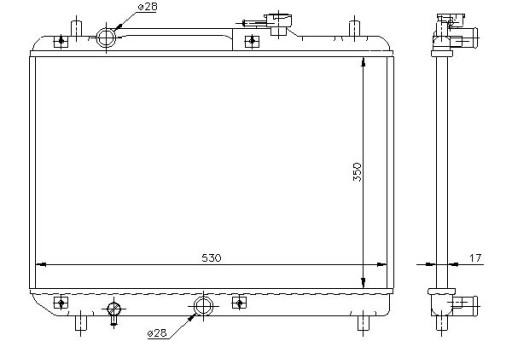 64177/NIS - Радіатор двигуна nissens suzuki baleno 1.3/1.6/1.