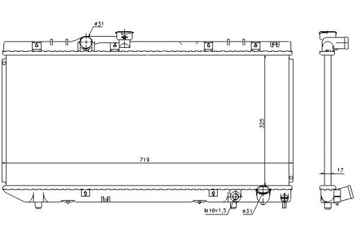 64775/NIS - Радіатор двигуна nissens toyota celica 2.0 10.89-
