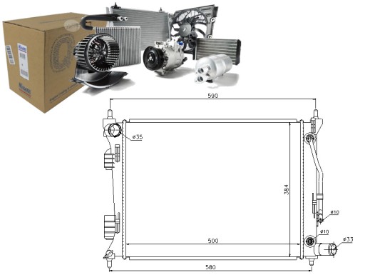 NIS67553(EXT) - РАДИАТОР ДВИГАТЕЛЯ NISSENS - СИСТЕМА ОХЛАЖДЕНИЯ ДВИГАТЕЛЯ