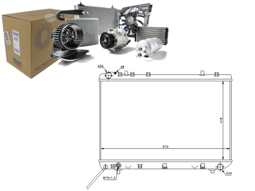 NIS61668(EXT) - РАДИАТОР ДВИГАТЕЛЯ NISSENS - СИСТЕМА ОХЛАЖДЕНИЯ ДВИГАТЕЛЯ