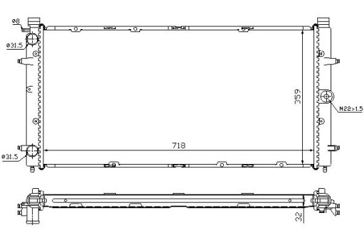 65273A 701121253F - Радиатор двигателя nissan vw transporter iv 1.8-2.