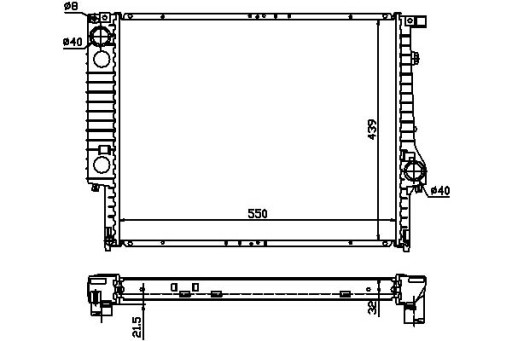 60619A - Кулер для воды nissens bmw 3 320 i (e30)