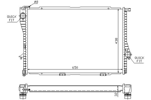60648A - ВОДЯНИЙ КУЛЕР NISSENS BMW 5 520 I (E39)