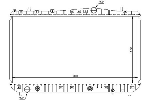61634 - Кулер води nissens chevrolet lacetti 1.4 16v (