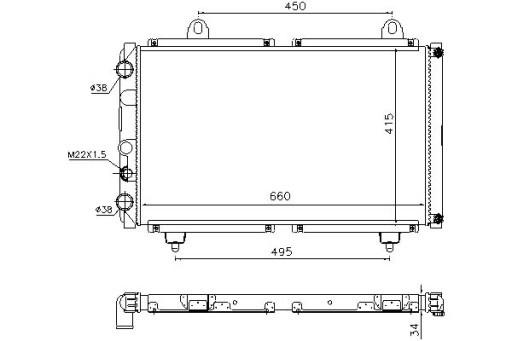 63558 - Кулер для воды nissens citroen c25 2.5 d (280_.29
