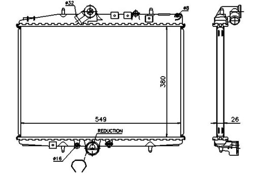 61295A - ВОДЯНИЙ КУЛЕР NISSENS CITROEN C5 I 2.2 HDI (DC4HX)