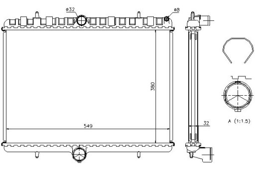 63621A - Кулер для воды nissens citroen c8 2.0 hdi 165 (ea_