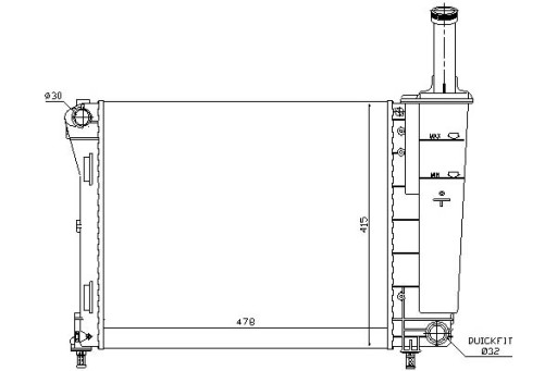 61936 - Кулер для воды nissan fiat 500 1,2 л/г (312)