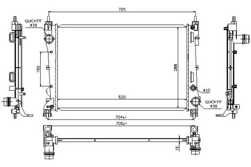 617854 - Кулер для воды nissan fiat doblo combi 1.3 d mult
