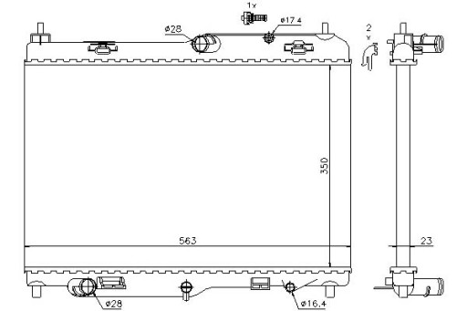 69234 - Кулер для воды nissens ford fiesta vi 1.4