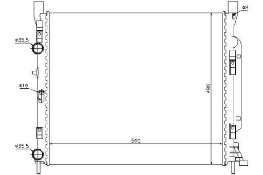 637623 NIS/BOX - ОХОЛОДЖУВАЧ ВОДИ NISSENS MERCEDES CITAN COMBI 112 (4