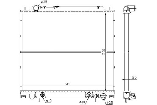 62855 - Охолоджувач води nissens mitsubishi l 400 / space ge