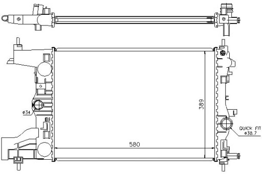 630726 - Кулер води nissens opel astra j 1.3 cdti