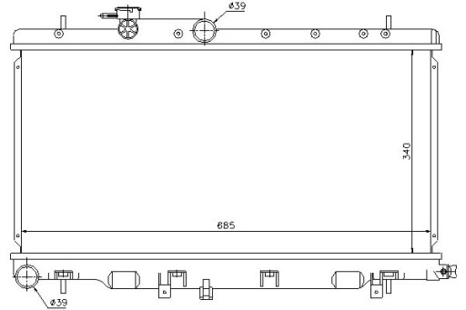 67709 - Кулер води nissens subaru legacy iii 2.5 awd (