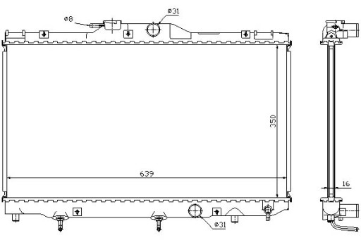 646281 - Кулер для воды nissens toyota corolla 1.4 16v (zze