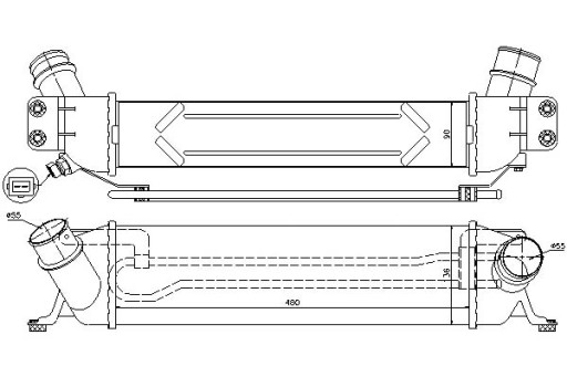 96459 - ИНТЕРКУЛЕР NISSENS HYUNDAI H-1 CARGO 2.5 CRDI (TQ